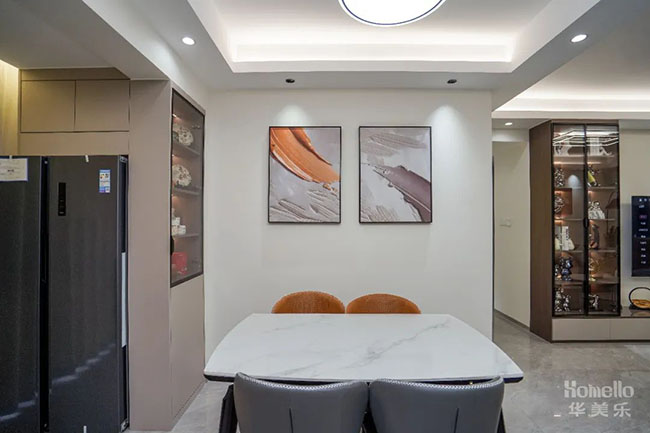 108㎡四居，互通式橫廳+人性化軟裝搭配，打造經(jīng)典不衰雅居